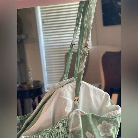 Agua Bendita Vestido Isadora Boho Chic Ruffled Bird Print Dress NWT $220 - Picture 12 of 13